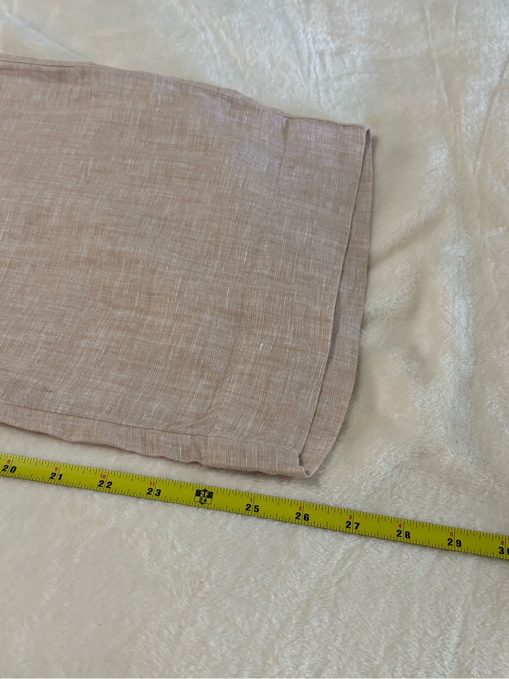 NWT Tahari Tan Wide Leg Linen Crop Pants Size M Pull on Elastic Waist - Picture 8 of 9